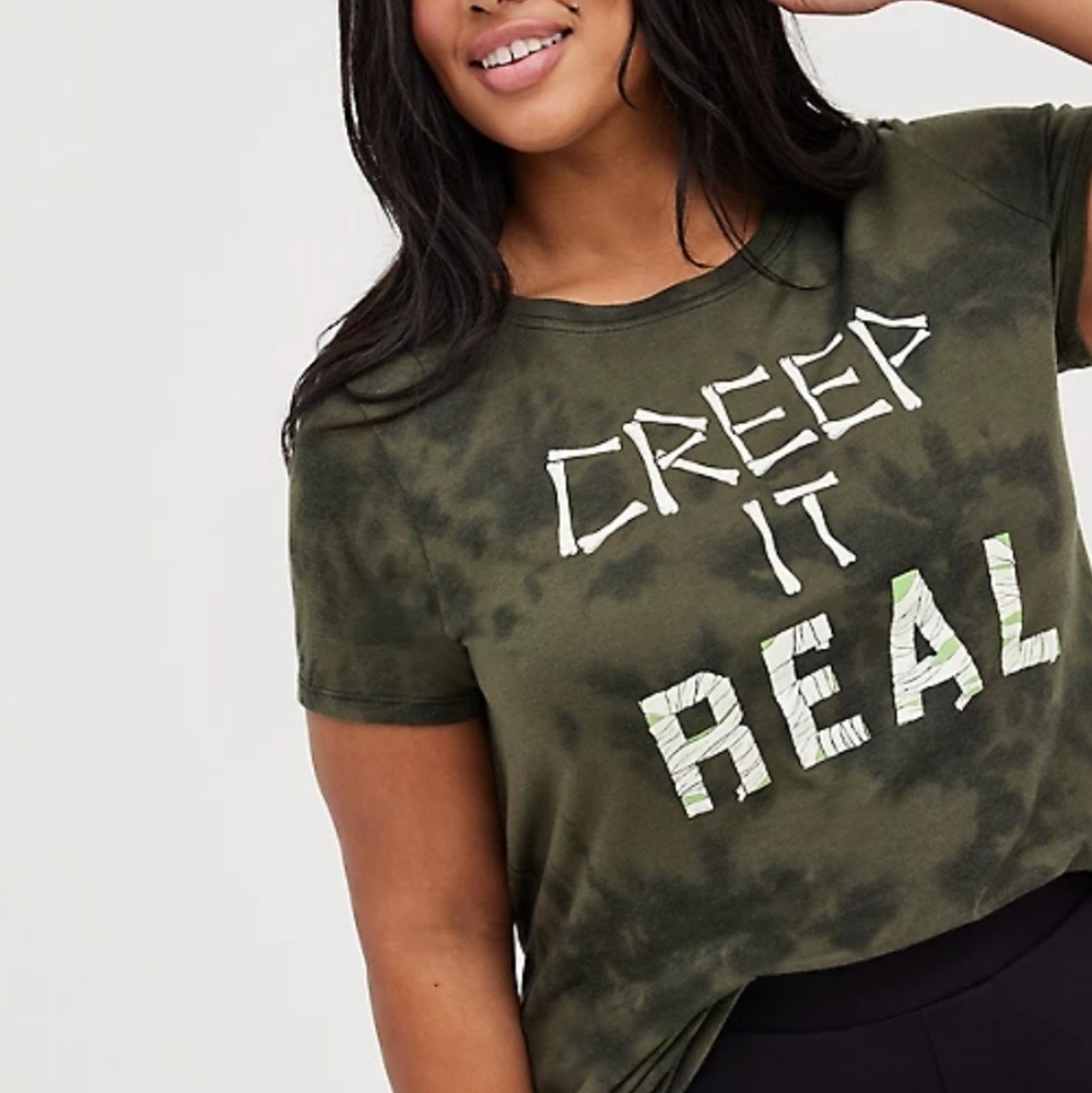 EVERYDAY TEE - SIGNATURE JERSEY CREEP IT REAL TIE-DYE GREEN